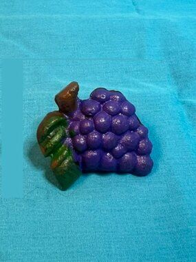 One Hand Painted Cast Iron Grape Drawer Pull 1 1/2" by 1 3/4" 10316